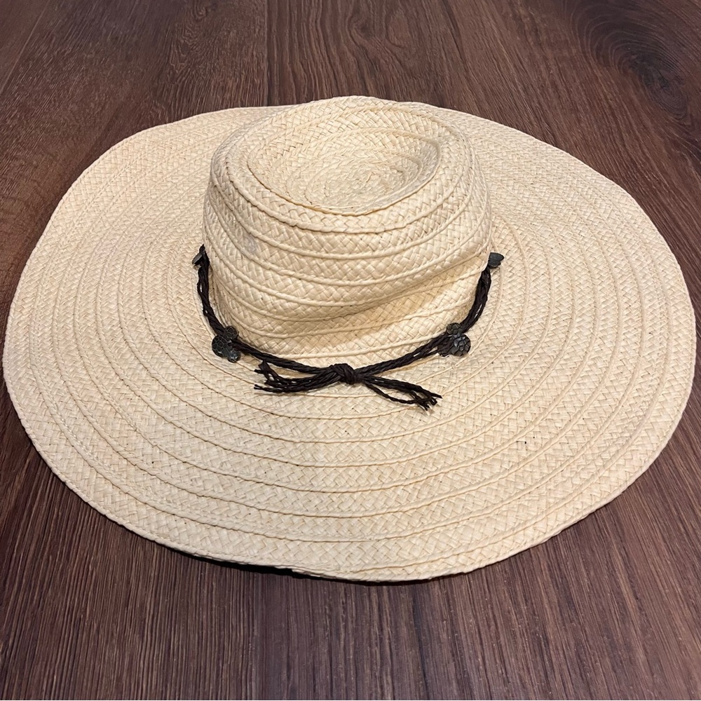 Walt Disney World flexible straw hat Mickey Adult size tan brown Disneyland